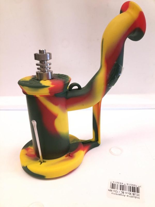 BONG SILICONA RASTA PUNTA TITANIO - 15CM